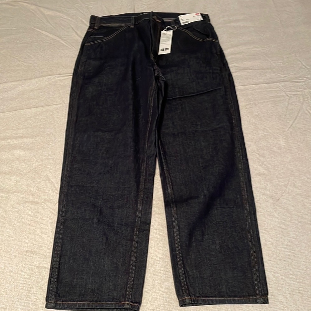 Uniqlo wide jeans mens 35w x 31 denim nwt